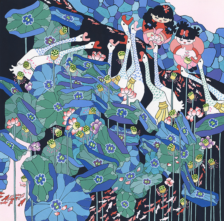 17-60-纪伟伟 好运连连荷田田 山东 75×75cm.jpg